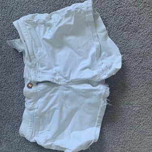 White low waisted shorts